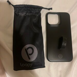 iPhone 14 Pro Max loopy phone case black matte